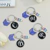 A-Z Letter Keychains With Books Pens Pendant Fashion Initials Keyring For  Women Men Bag Car Key Holder Accessories Teacher Gift