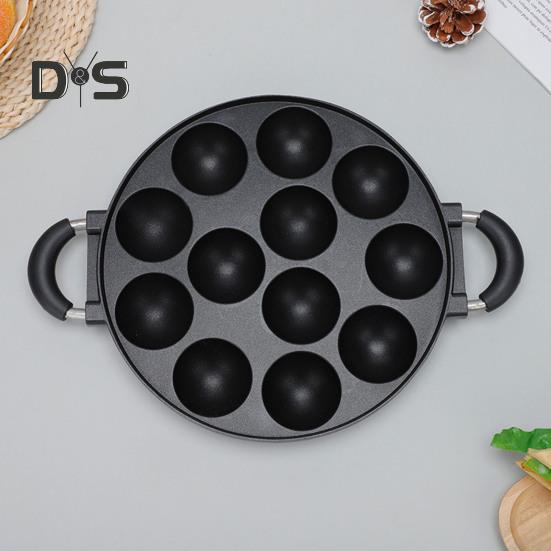 Сковорода для выпечки торта с 7 отверстиями, гладкая сковорода для омлета, антипригарная сковорода для шариков осьминога, омлетница для завтрака