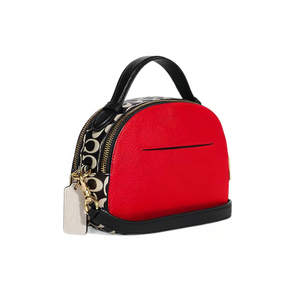 Coach X Disney X Keith Haring Коллаборация Сумка-тоут Serena 21 с принтом Микки Мауса На молнии Съемный плечевой ремень Из натуральной кожи с тиснением под гальку C6977-IMRGO