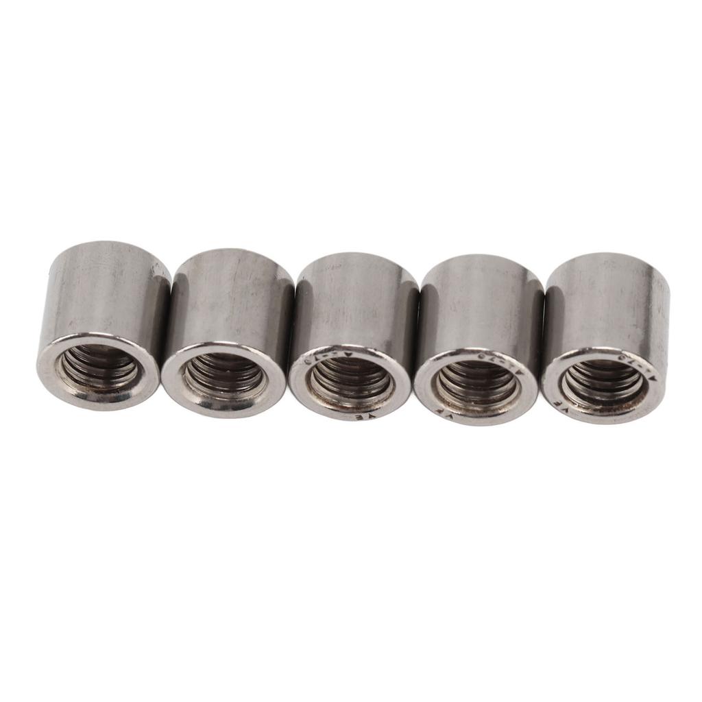 50Pcs Coupling Nut Round Rod Connector Female Thread 304 Stainless Steel M8x1.25 12 L12mm