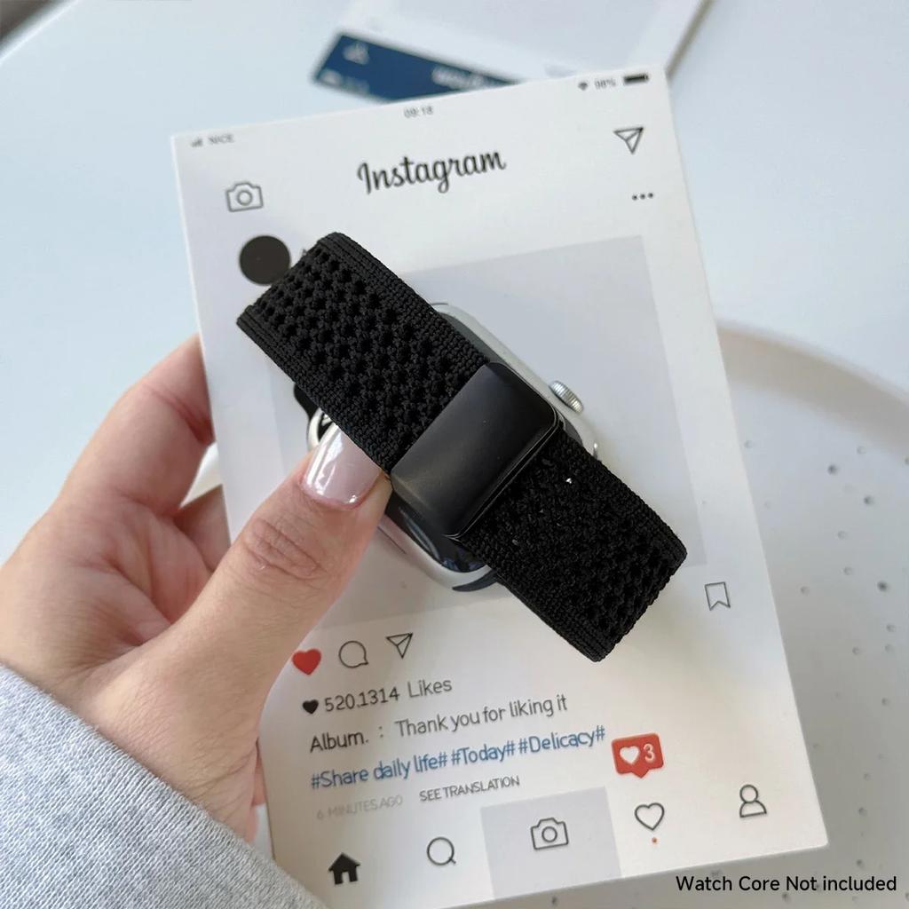 Плетеный ремешок для Apple Watch Ultra 2 49 мм 40 44 мм 45 мм 46 мм 41 мм 38 мм Магнитный нейлоновый браслет iWatch серии 10 9 8 7 6 se