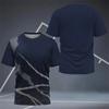Summer Men's Outdoor Sportswear Running Fitness Short Sleeved Round Neck Top Fashionable Casual Comfortable Jersey