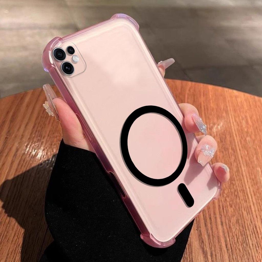 Самодельный силиконовый чехол-желе с магнитным кольцом для OPPO Reno16 5G, противоударный, с защитой углов-подушек