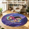 Round Rug Custom NameKpop Demon Hunters Pattern Non Slip Carpet Home Floor Decor