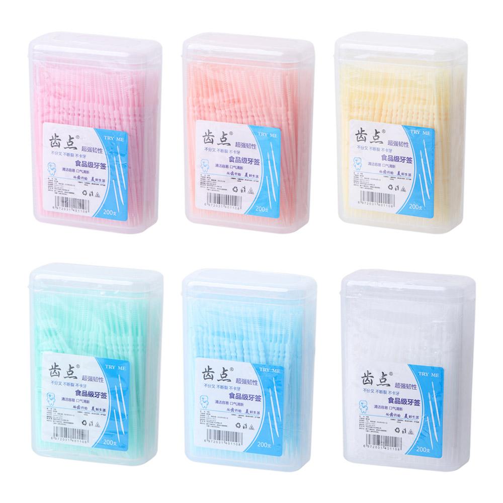 Teeth Soft PP Superfine Oral Care Double-head Interdental Brush Toothpick Brush Dental Floss Pick