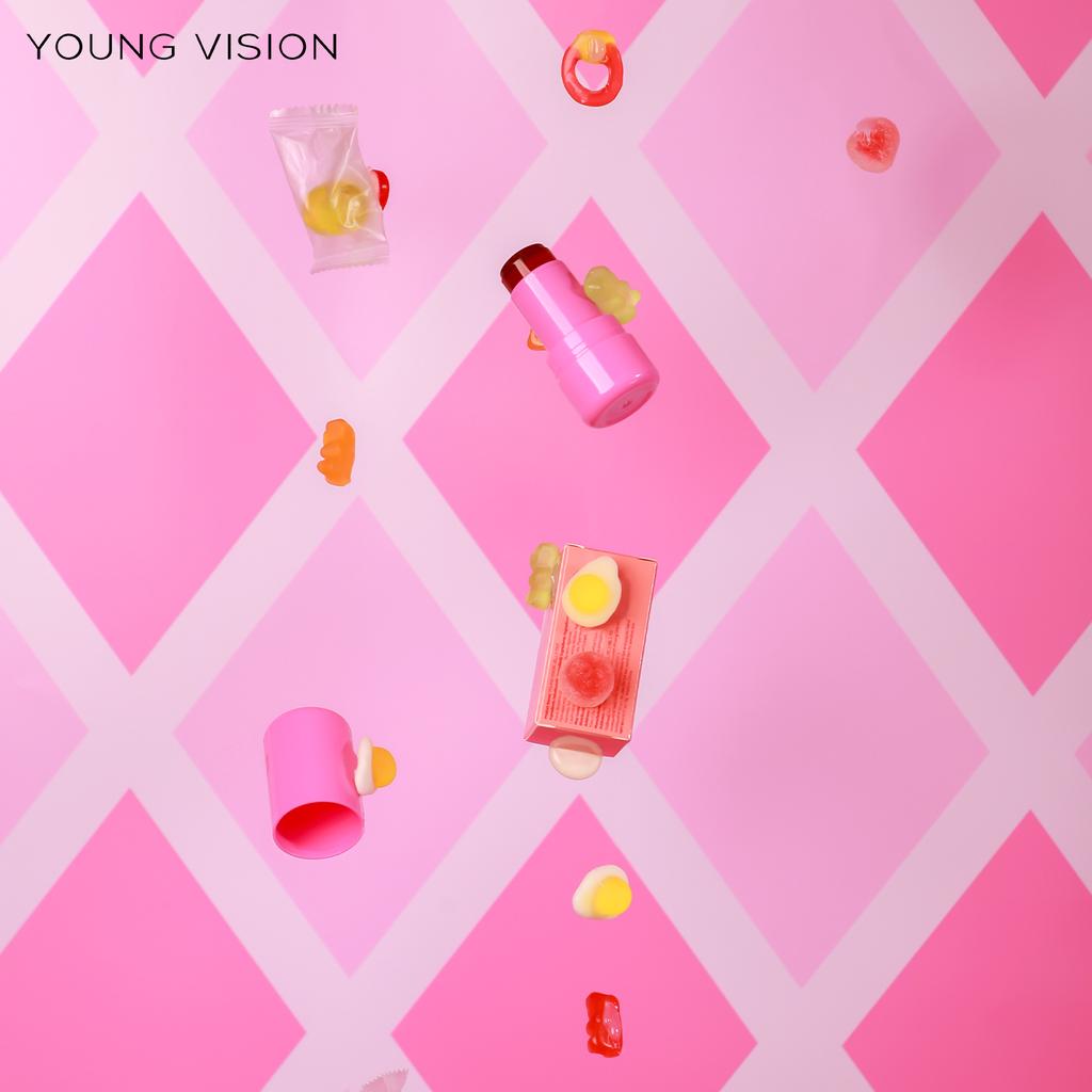 YOUNG VISION 4-цветный набор желейных румян Dye Lipstick Set Lip and Cheek Toning Blush Stick