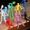 Movable Articulated Human Skeleton Assembly Skeleton Action Figure Collectible Skeleton Figure Wearing Multiple Weapon Sets