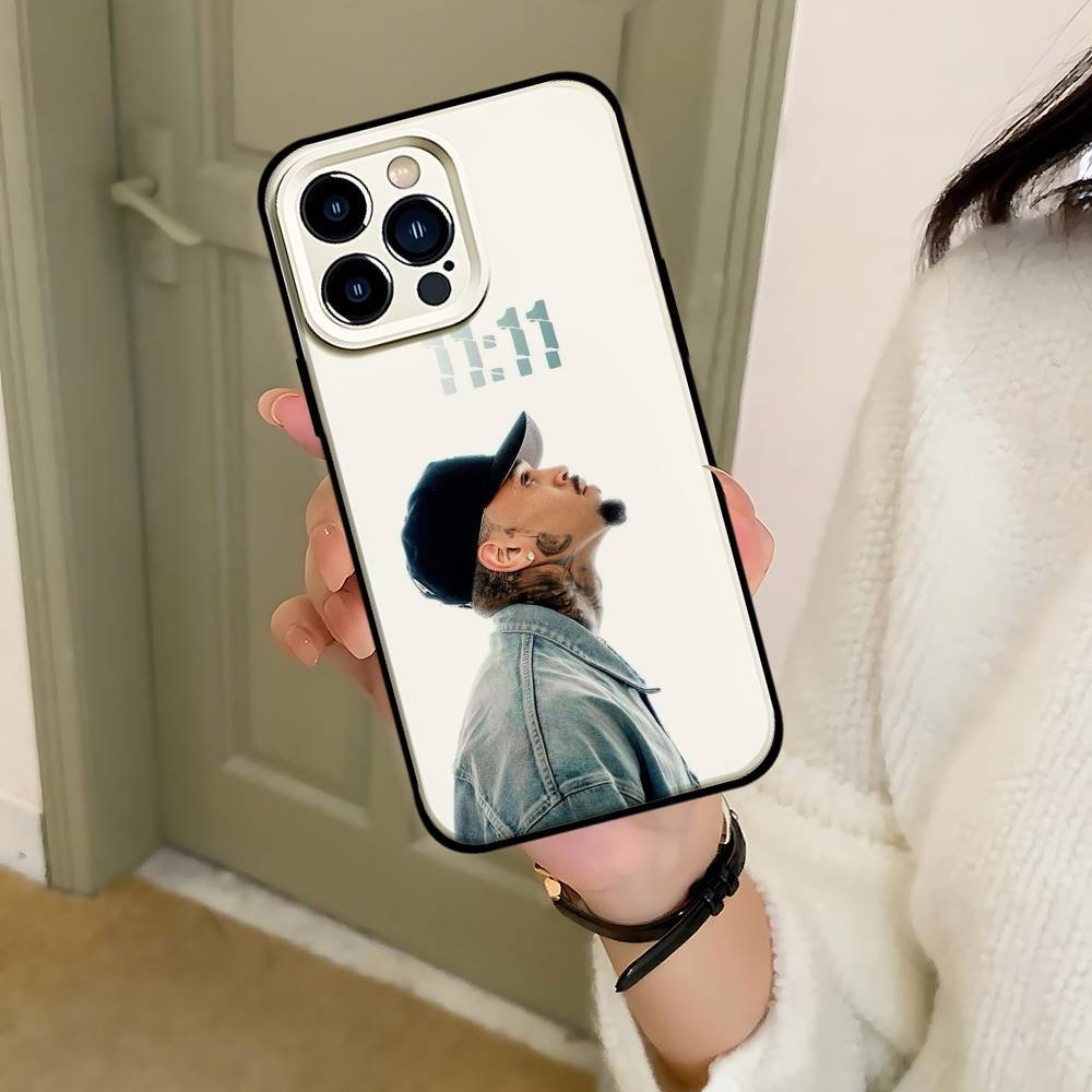 CB-Крис Браун-Черный чехол для телефона, подходящий для IPhone 17,16,15,11,13,14 Pro Max,Plus,X,Xr,Xs Max,13Mini