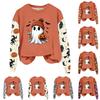 Women's Clothing Autumn Winter Halloween Round Neck Long Sleeve Large Loose Plush Thickened Sweater Top