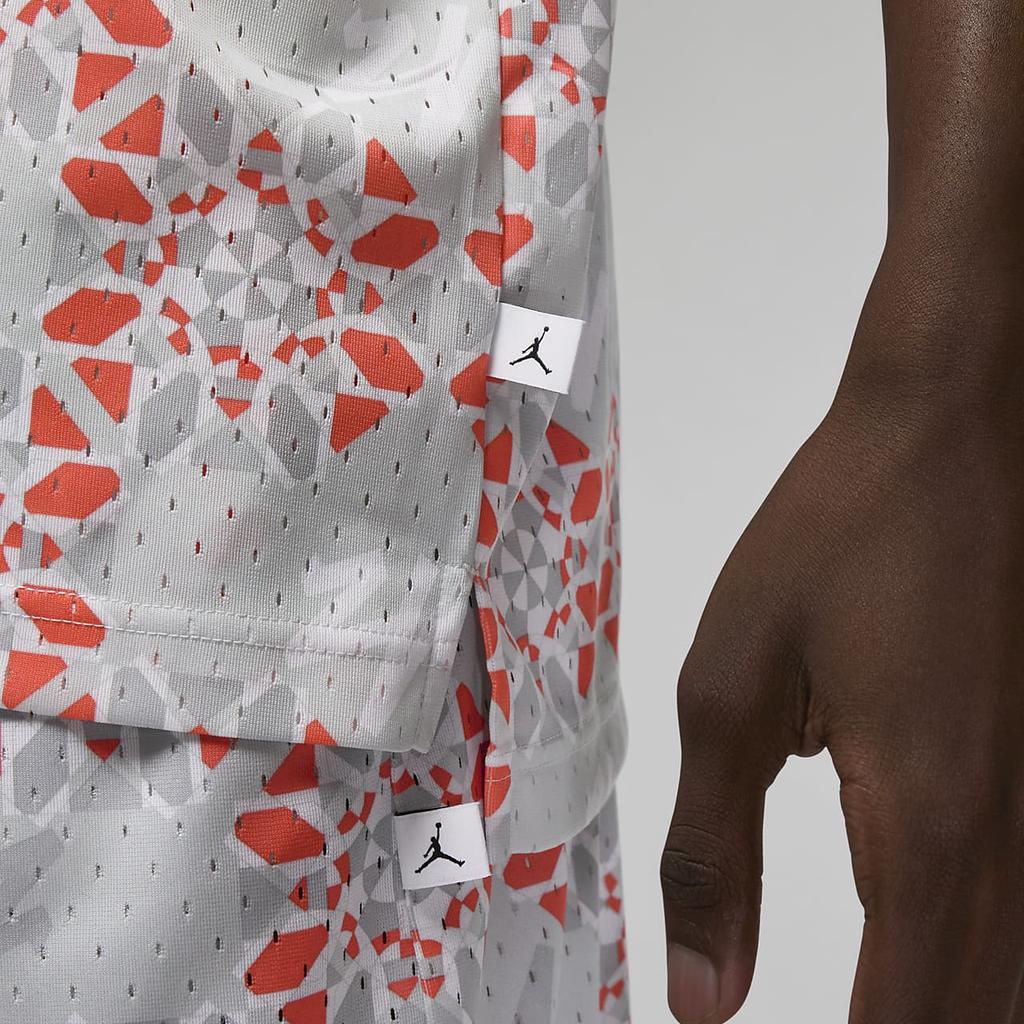 Nike Мужская дышащая майка-топ без рукавов с принтом логотипа Zion Allover, серебристая FB8161-025