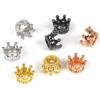 2 шт. 9x7 мм микро проложить кубический цирконий Корона Шарм-разделительные бусины для женщин мужчин изготовления ювелирных изделий
