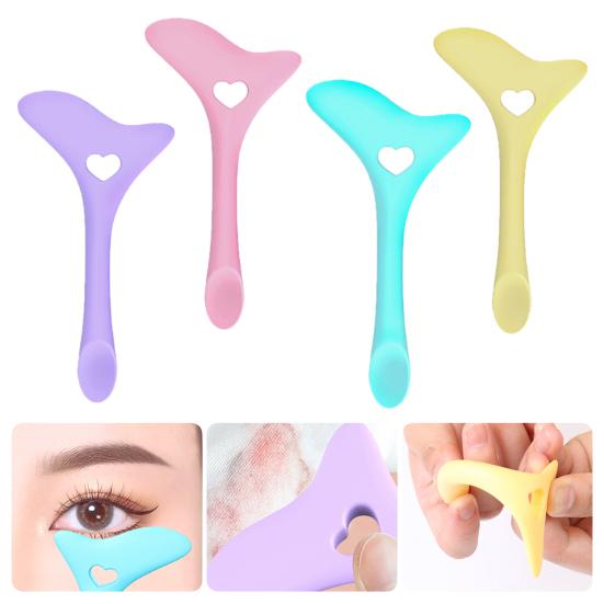 2Pcs Eyeliner Stencils Winged Eye Makeup Template for Beginners Multi-purpose Silicone Eye Makeup Tool Mascara