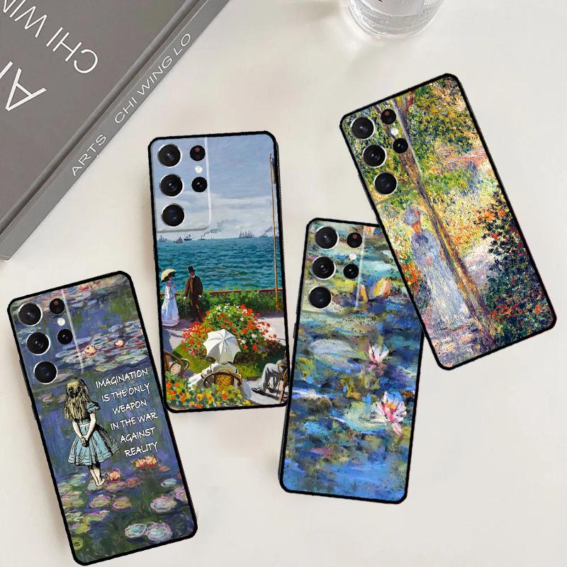 Клод Моне Сад Лилии Мост Чехол Для Samsung Galaxy S24 S23 S22 S21 Ultra S20 FE Note 20 10 Plus S8 S9 S10 Задняя Крышка