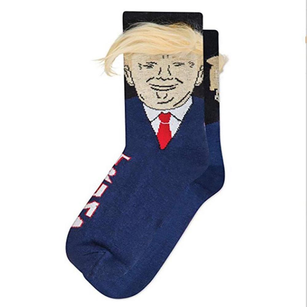 Socks Christmas President Donald Trump Novelty Sock Hair Gift For Him Dad Funny