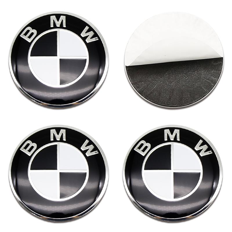 DJSA5 4Pcs ABS Wheel Center Cap Badge 56 60 65 70mm For BMW M Power M2 M3 M4 M5 M6 M Competition Glossy Black Silver Tuning Accessory