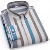 Весна-Осень Оксфорд Спиннинг Полосатый Хлопок Мужские Рубашки С Длинными Рукавами