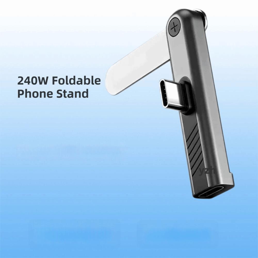 Rotating 360 Bracket USB C Adapter Fast Power Delivery Fast Charging Adapter  For Phones