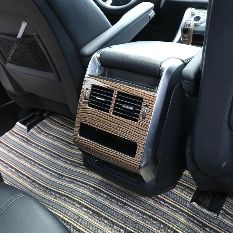 Carbon Fiber Style For Landrover Range Rover Sport 2014-2017 ABS Plastic Rear Row AC Air Outlet Frame Cover Trim Car