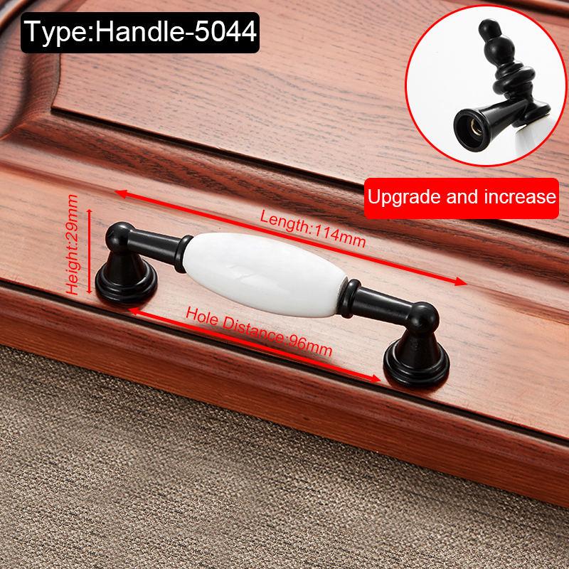 Black White Ceramic Cabinet Handles Zinc Alloy European Cabinet Pulls Drawer Knobs Wardrobe Door Handle Furniture Handle