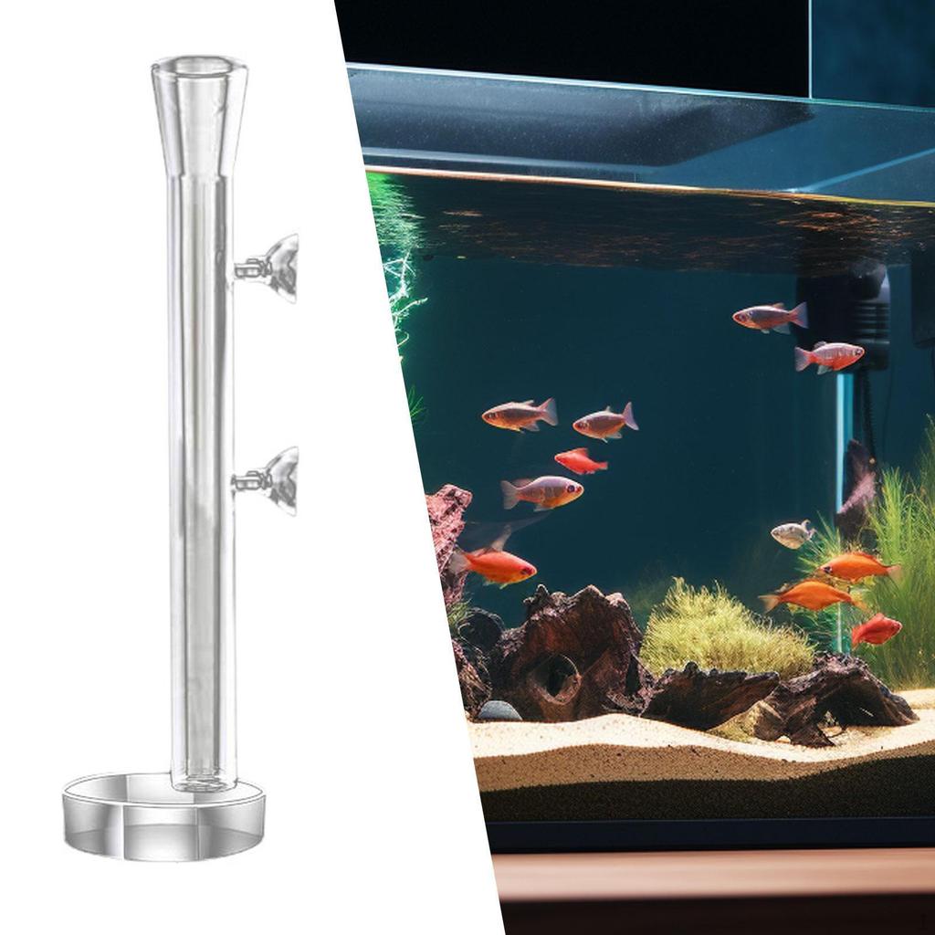 Акриловая кормушка для креветок и рыбок в аквариуме, легкая трубка для кормления и крючок для присоски