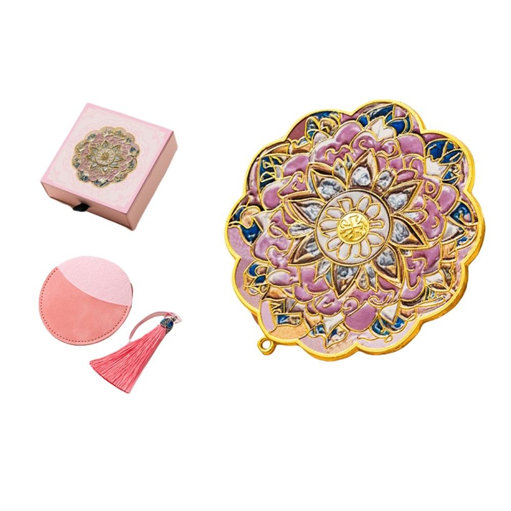 Медное 3D Зеркало для макияжа в виде цветка Изысканное винтажное зеркало Зеркало в китайском стиле Дуньхуан Унисекс