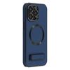 For iPhone 14 Pro Max Kickstand Case Compatible with MagSafe PC+TPU+PU Phone Back Cover
