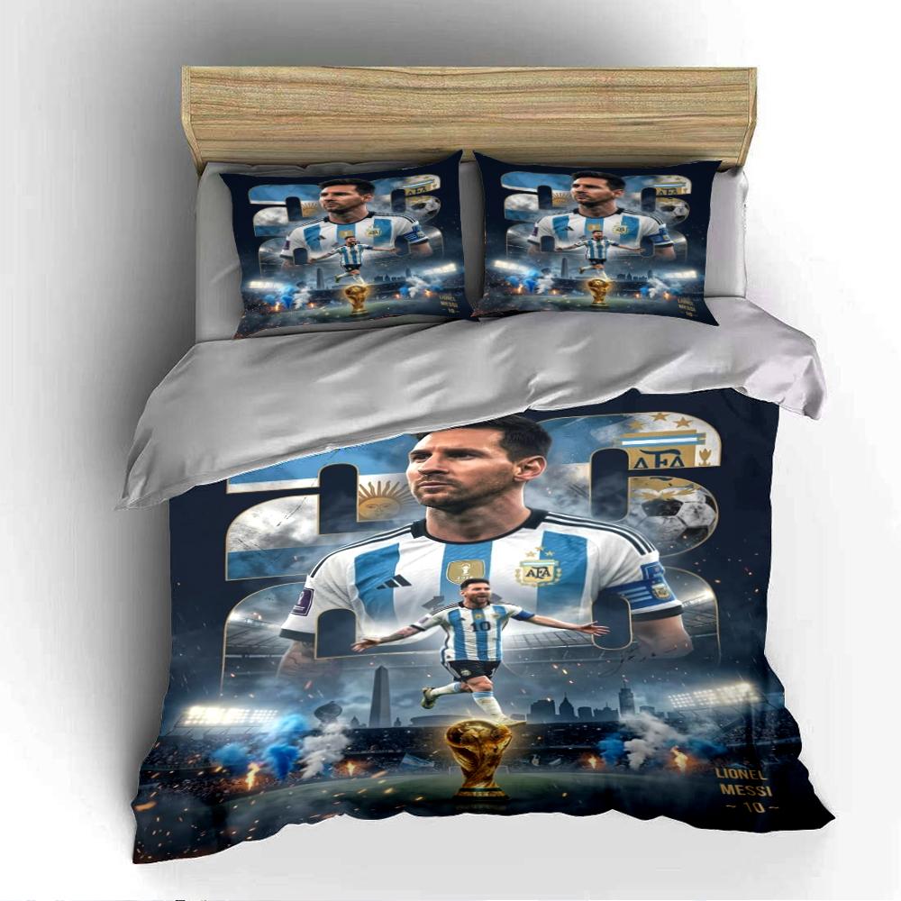 Argentinian Soccer Champion Set Bedding Duvet Cover Set Duvet Cover Pillowcases Home Decor (1 * Duvet Cover 2 * Pillowcases, without duvet insert)