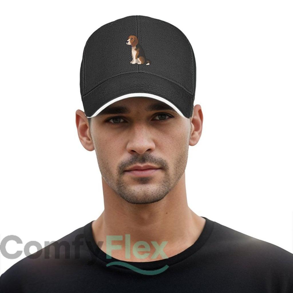Beagle Pixel Dog Art Hip Hop Hat Fashion Outdoor Sports Sandwich Baseball Cap