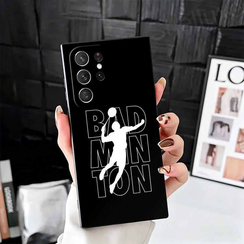 Badminton Sport Soft Phone Case for Samsung Galaxy S26 S25 Edge S24 Ultra S23 Plus S22 S21 FE S20 Black Cover Back Shell