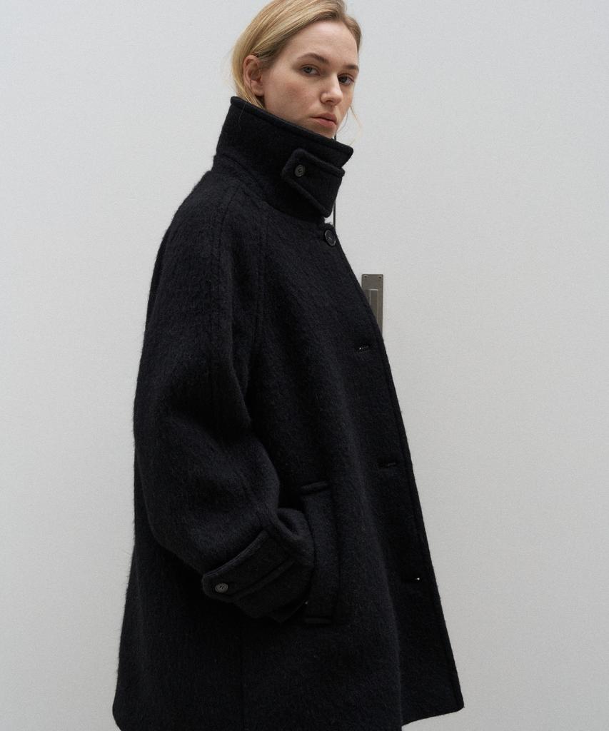 Nov Hairy Alpaca Coat_Black