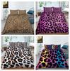 Пододеяльник с леопардовым принтом, наволочка, 2 или 3 комплекта постельного белья с леопардовым принтом, односпальная кровать, двуспальная кровать, полноразмерное моющееся постельное белье на молнии