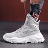 Мужские зимние осенние ботинки, теплая повседневная обувь до щиколотки, высокие кроссовки на массивном каблуке, мужская уличная обувь, легкие мужские туфли на толстой подошве