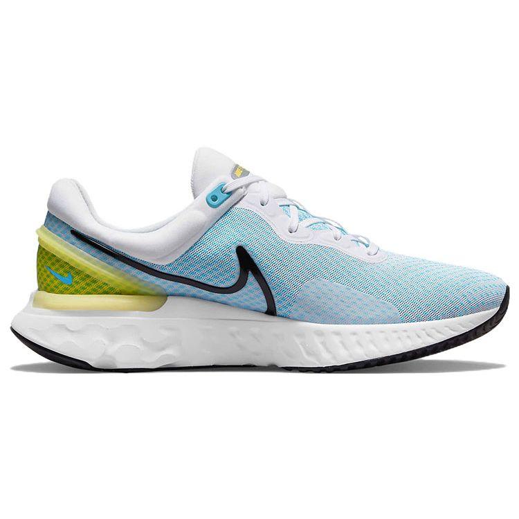Nike React Miler 3 White Chlorine Blue Мужские кроссовки Vivid-Sulfur Black DD0490-100