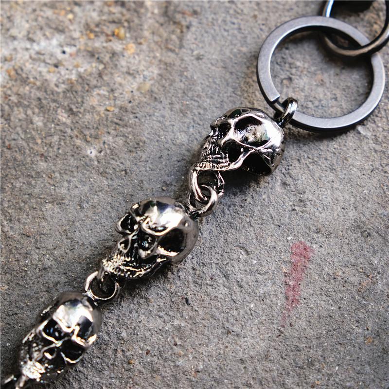 Men's Motorcyle KeyChain Jean Biker Wallet Belts Chain Skull Charm Gothic Rock Skull Pants Trousers Waist Key Men's BL48