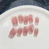 Wearing Nail Handmade Nail Art Finished Fake Nail Patches Gentle Literary Blush Gradient Sweet Love Nail Art