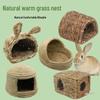 Ручная плетёная норка и укрытие для хомяка: Теплый деревянный домик для кроликов и морских свинок