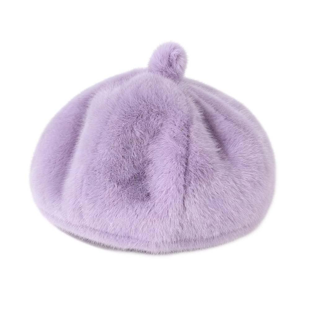 Soft Leopard Print Hat Thickened Pumpkin Painter Cap Winter Warm Bonnet Plush Octagonal Cap Gifts