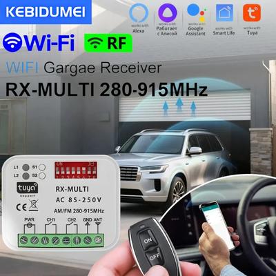 Универсальный умный переключатель Tuya Wifi 110 В 220 В, приемник Smart Life, приемник дистанционного управления для гаражных ворот, 433 868 МГц 280-915 МГц