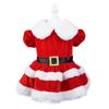 Юбка в рождественском стиле для маленьких собак Сладкие девчачьи платья для собак Зимняя осенняя юбка для прогулок Санта-собак Костюм для маленьких собак