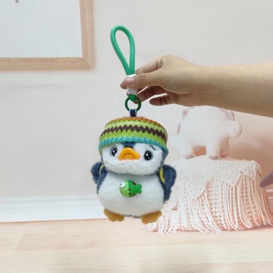 Yousheng Mini Penguin Keychain Toy Stuffed Plush Animal Pendant Boys Girls Hanging Ornament Bags Phones Cars Versatile Decoration