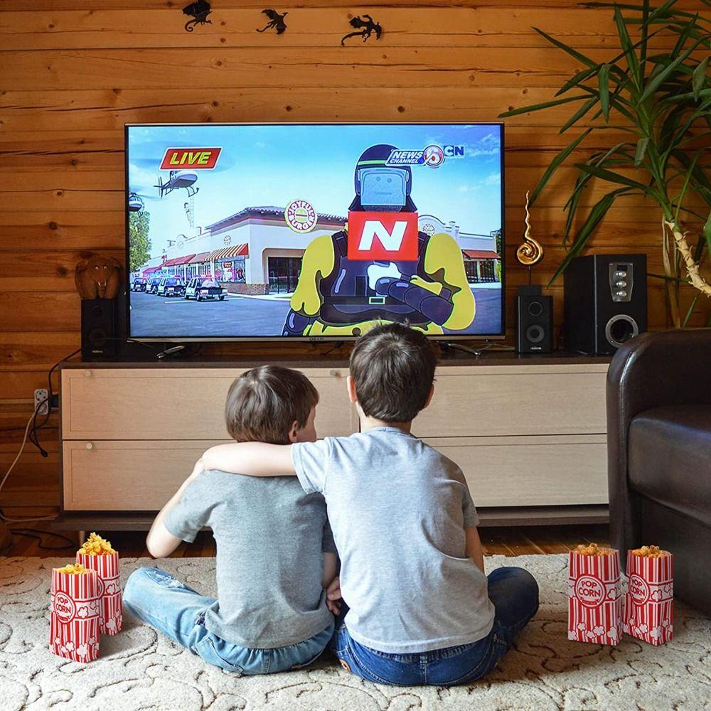 For Party Cinema Pointed Bottom Popcorn Container Potato Chips Boxs Popcorn Bags Popcorn Sleeve