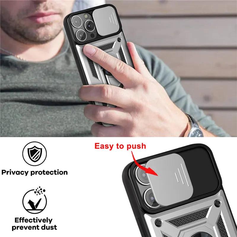 Чехол Armor Shockproof Magnetic Ring Stand Holder для iPhone 13 12 11 14 Pro Max X XR XS Max 12 13 Mini 7 8 Plus 11Pro Back Cover