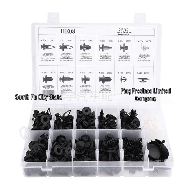 Honda-Compatible 242-Piece Car Retainer Set for Universal Fastening