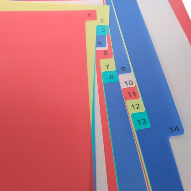 31 лист Цветные разделители для папок Многофункциональные разделители А 4 Разделители для файлов Школьные офисные принадлежности для студентов