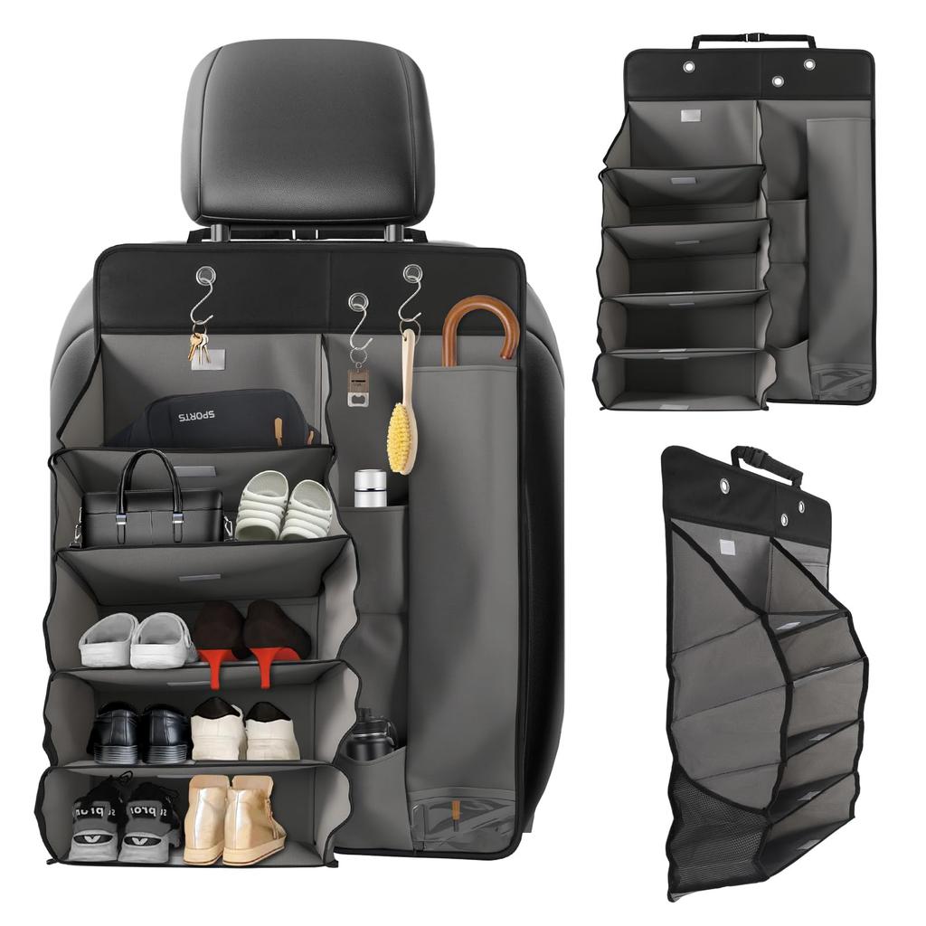 Автомобильный Органайзер для Обуви Зонт Спинка Автокресла Заднее Сиденье Хранение Обуви Многофункциональный Автомобильный Складной Хранение Обуви Автомобильный Кемпинг Антибактериальный и Совместимый с а