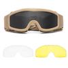 Airsoft Tactical Goggles 3 Lens Wind Dust Proof Shooting Motocross Motorcycle Mountaineering Glasses Safe UV Protection