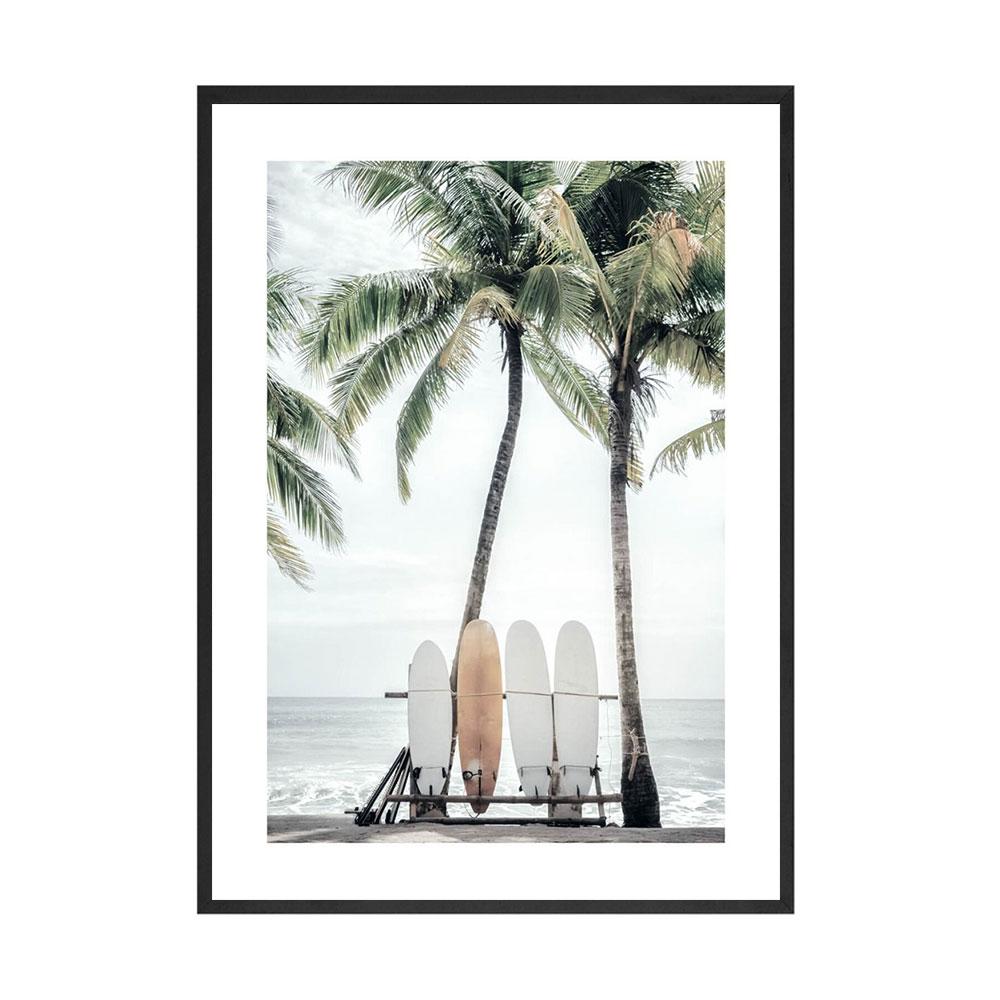 Тропическое украшение, картина, скандинавские доски для серфинга, постер с принтом пальмы, пейзаж, декор комнаты, настенная живопись на холсте, современная картина