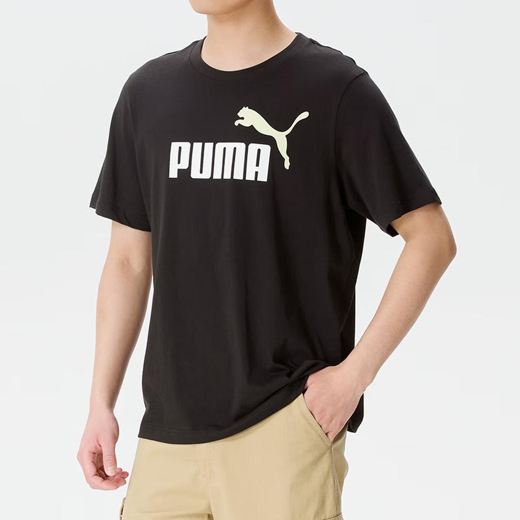 Puma Спортивная повседневная футболка с коротким рукавом и круглым вырезом, мужские топы 68894861