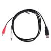 Black 2 RCA Cable Lead USB A Male USB To RCA Audio AV Cable Video Adapter Conversion Line