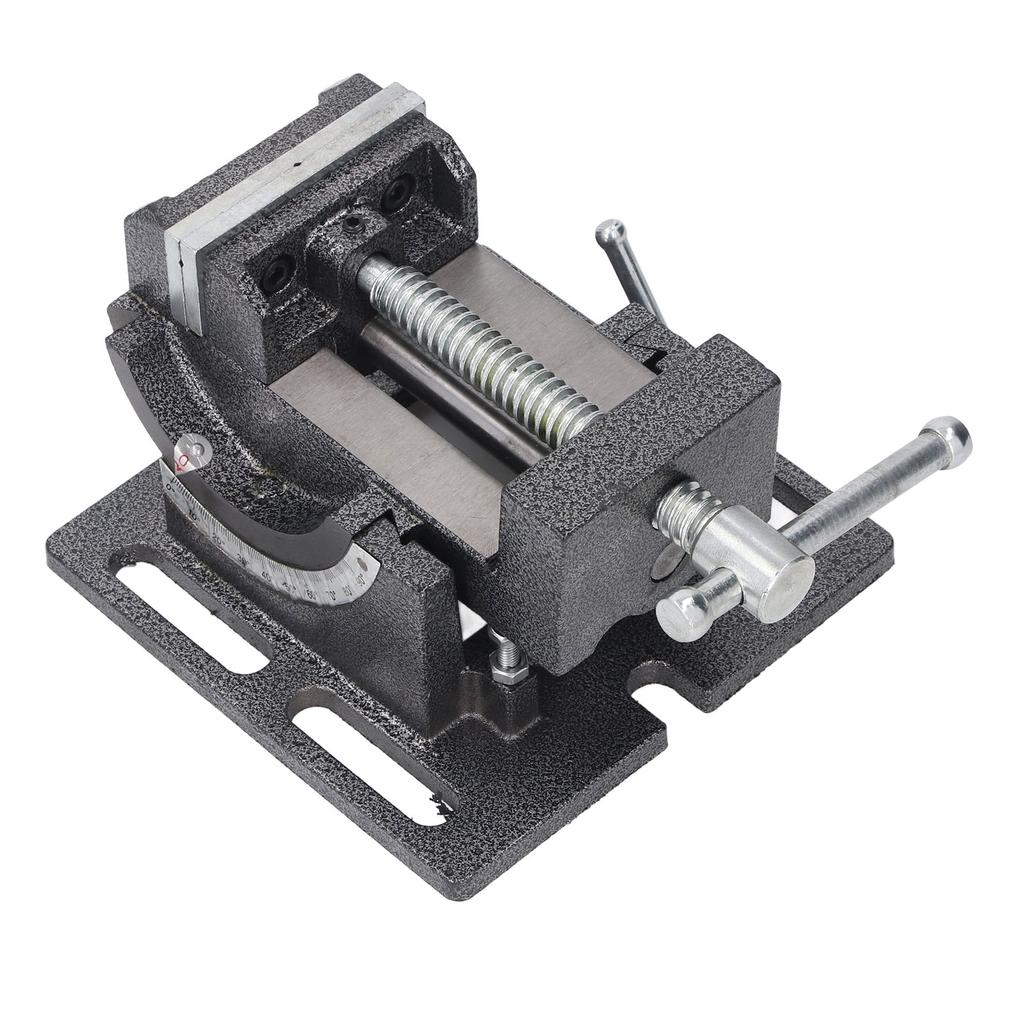 3 Inch Angle Drill Press Vise 0-90 Degree Tilting Stable Clamping Cast Steel Drill Press Vise